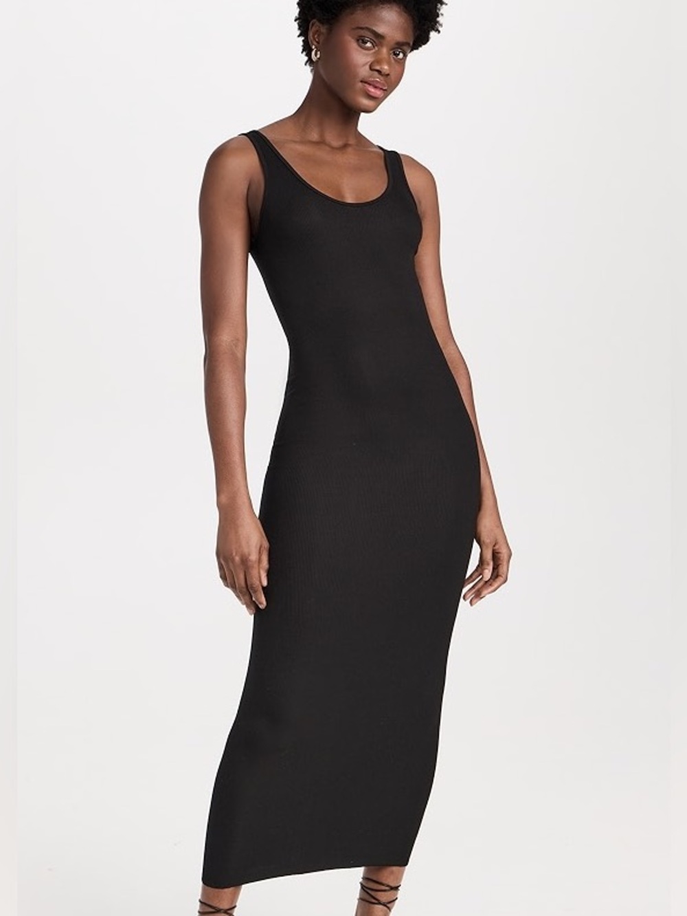 Enza Costa Ribbed Tank Midi Dress